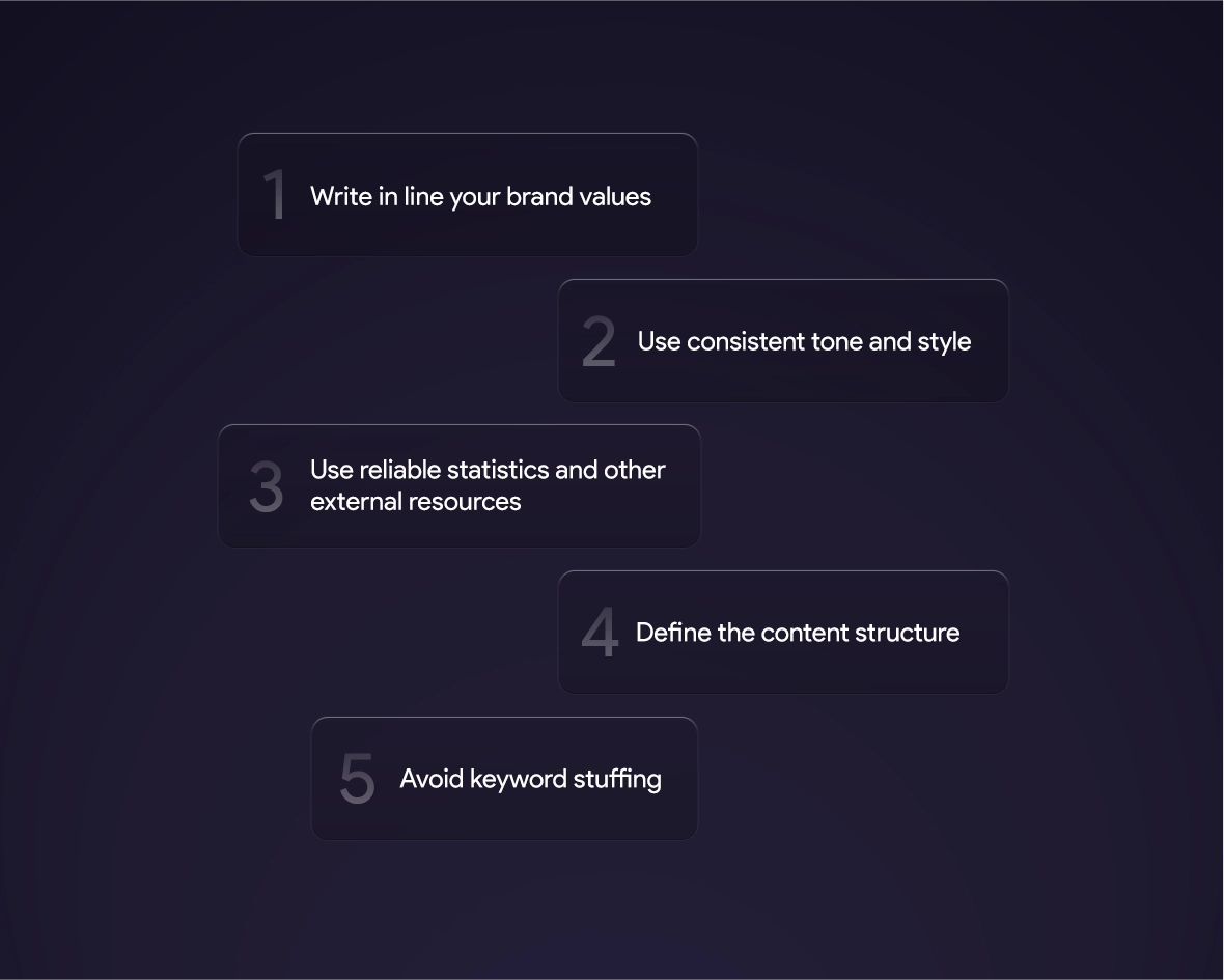 web content optimization with keywords